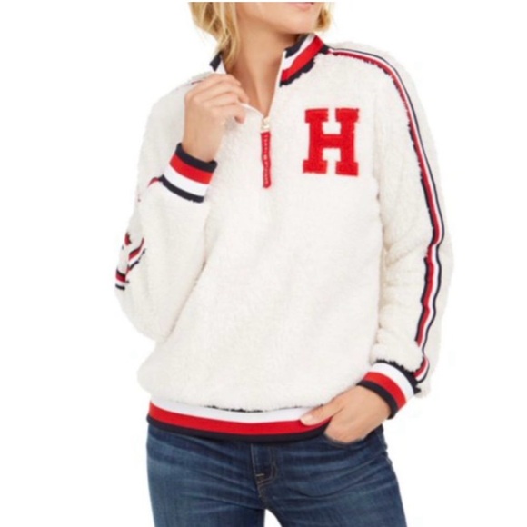 Tommy Hilfiger Tops - Tommy Hilfiger “Jordan Sherpa”Quarter Zip Sweatshirt